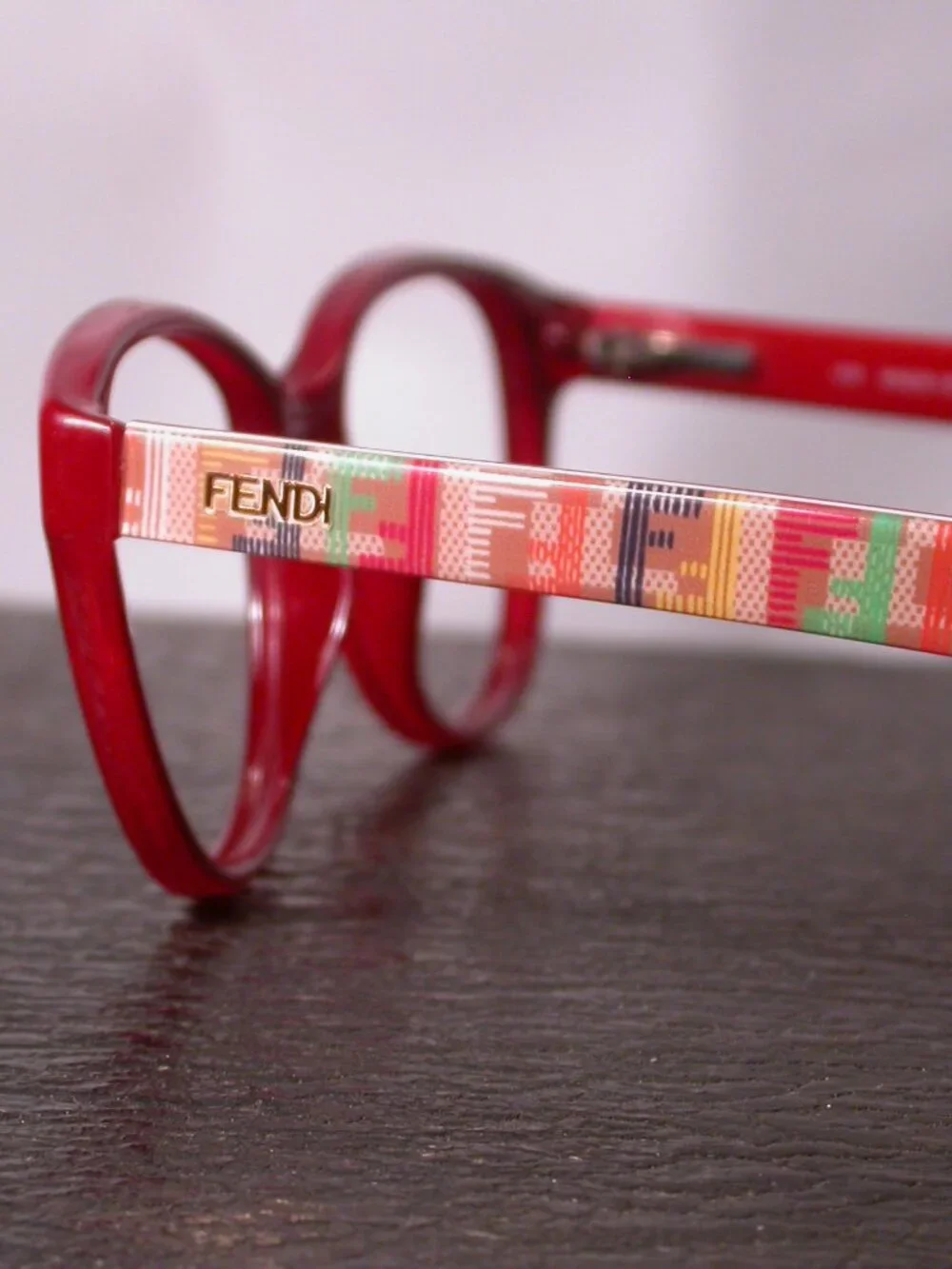 Fendi Bright Red Logos Designer Eyeglasses Made in Italy